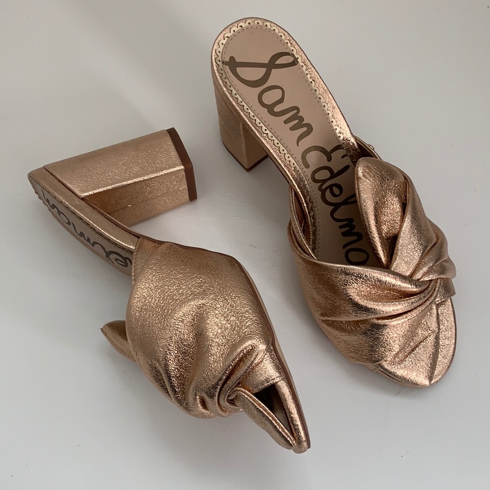 Sam Edelman - Oda rose gold knot sandals / mules